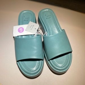 Women's Carlita Wedge Heels in Blue - A New Day